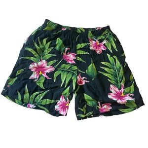 Old Maui Hawaiian Floral Print Shorts Size Medium